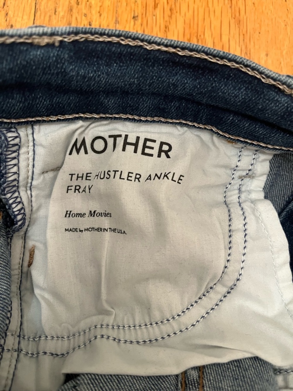 MOTHER denim the hustler ankle fray in home movies color (dark wash) - Picture 8 of 8
